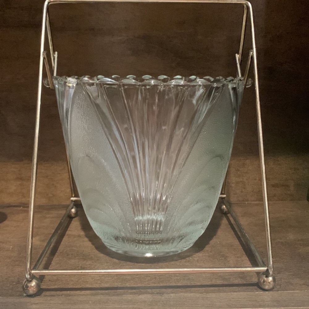 Glass Ice Bucket & Stand